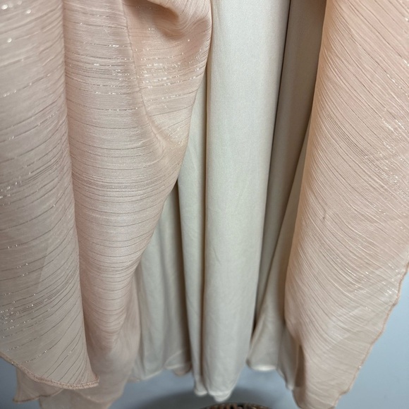 Mac Duggal Nude Beige Formal Floor Length Halter Chain Neck Dress 55822 Size 2 - Picture 12 of 14